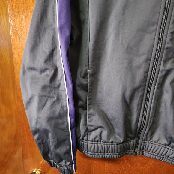 Women's Medium Puma Gray And Purple Full Zip Track Jacket - Picture 7 of 12